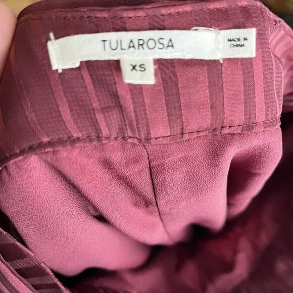 Tularosa Wide Leg Striped Lace Details Belt Sz XS High Rise - Picture 8 of 9